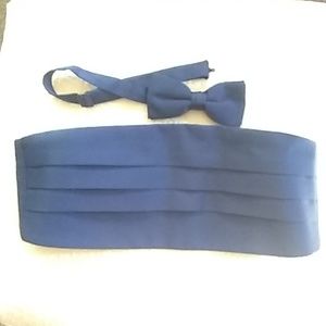navy blue cummerbund set